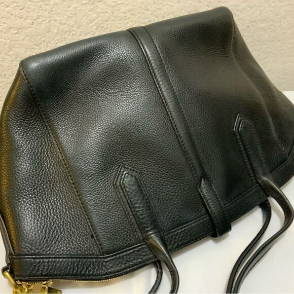 J. Crew Pebbled Leather Tartine Satchel black Trapeze - Picture 5 of 15